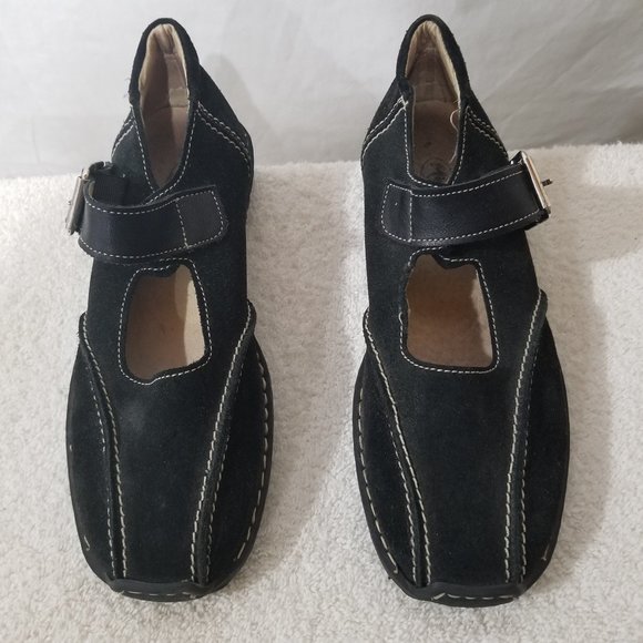 Minibel black leather shoes with white stitch - Picture 3 of 8